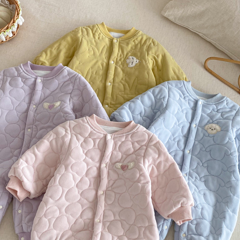 【66-90】 マカロンカラー 刺繍 カバーオール - 画像 (12)