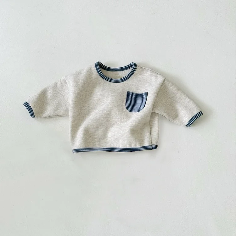 【73-100】 シンプル ポケット付き トップス - 画像 (4)