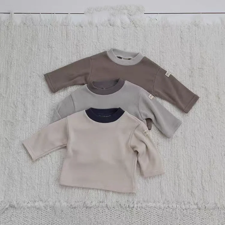【80-130】シンプル クールネック トップス - 画像 (2)