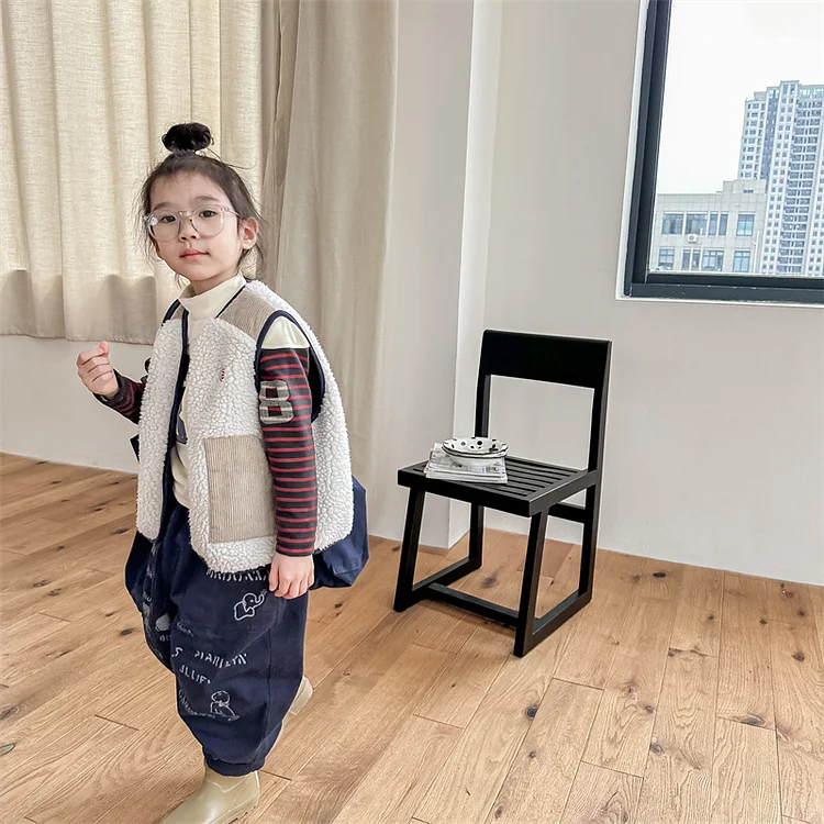 【80-130】 コーデュロイフリース ベスト - 画像 (3)