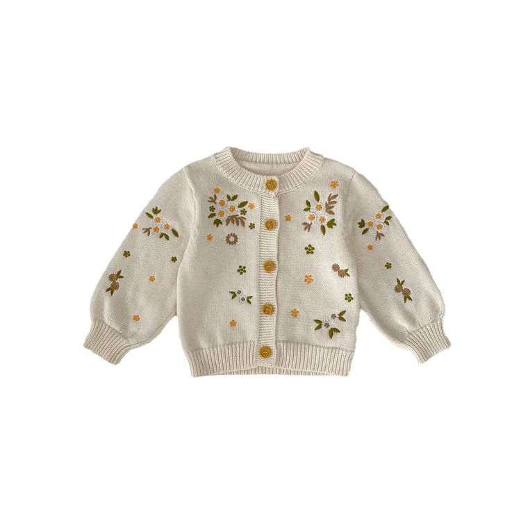 【66-100】 デイジー刺しゅう カーディガン or 長袖 Tシャツ - 画像 (8)