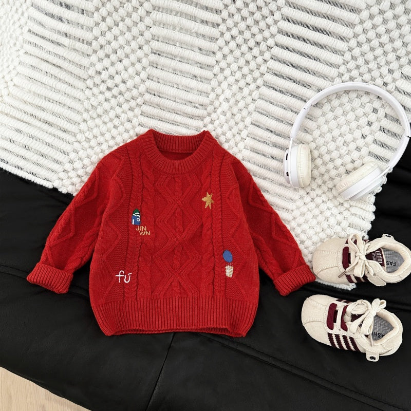 【73-110】 キャラ 刺繍 ニットセーター - 画像 (8)