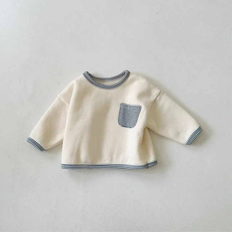 【73-100】 シンプル ポケット付き トップス - 画像 (3)