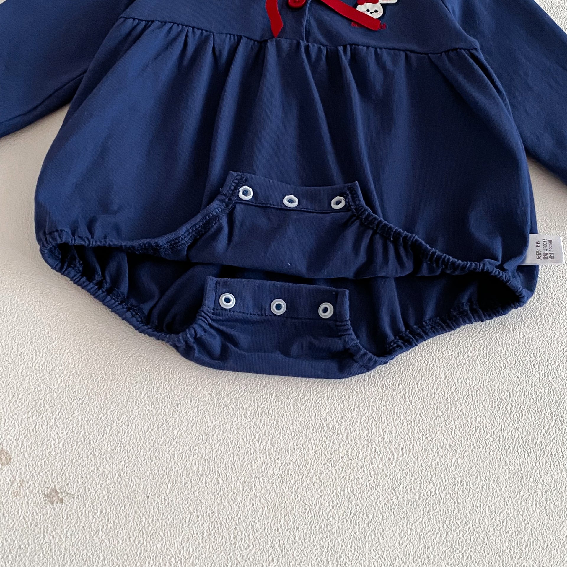 【66-100】姉妹お揃いコーデ ウサギ柄 セーラー風 ロンパース/ワンピース - 画像 (14)