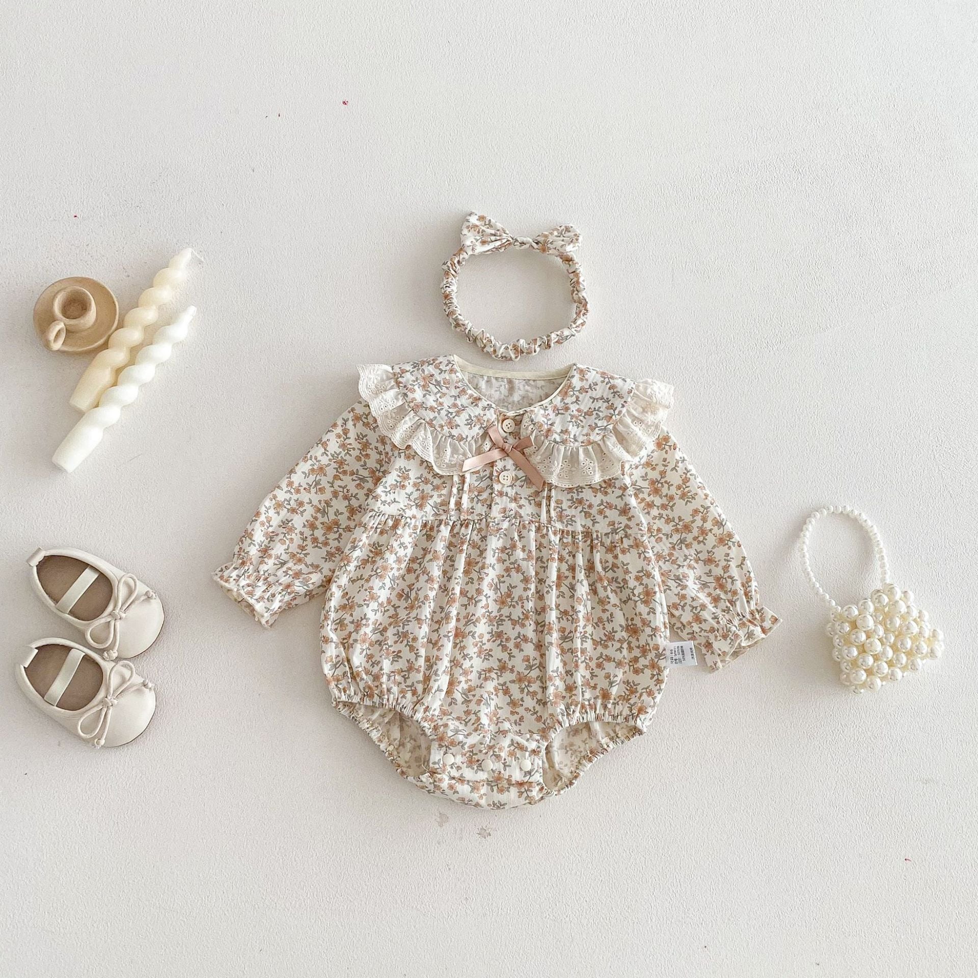 【66-90cm】フラワー プリンセス ロンパース