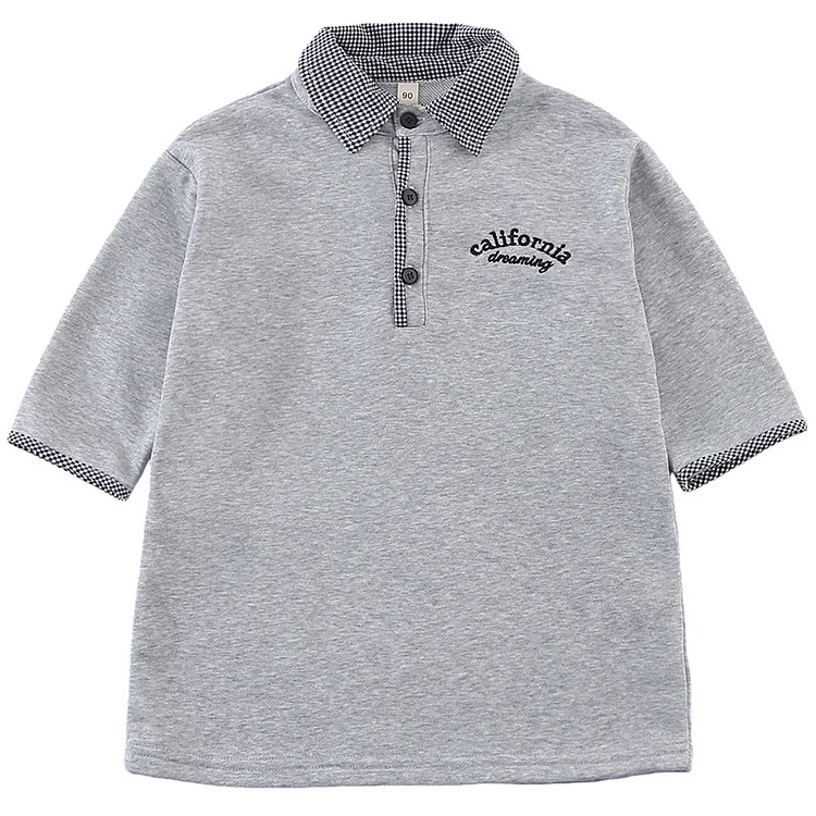 【80-150】 英字柄 poloデザイン カジュアル セットアップ or ワンピース - 画像 (8)