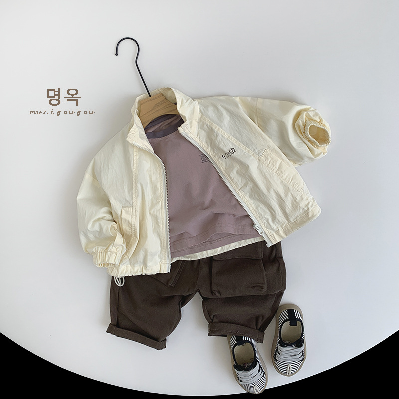 【80-130】配色 着心地良い 長袖 Tシャツ - 画像 (4)