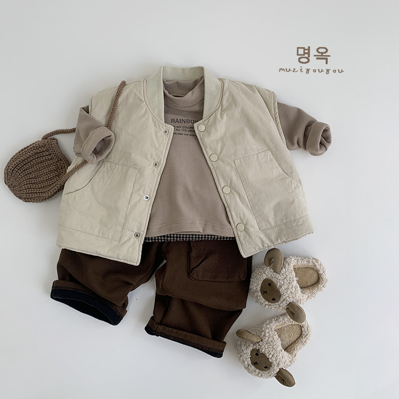 【80-130】トップス キッズ シンプル アルファベット - 画像 (3)