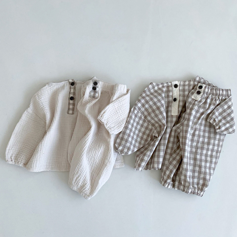 【73-100】肌触り良い 通気性抜群 トップス+パンツ セット - 画像 (3)