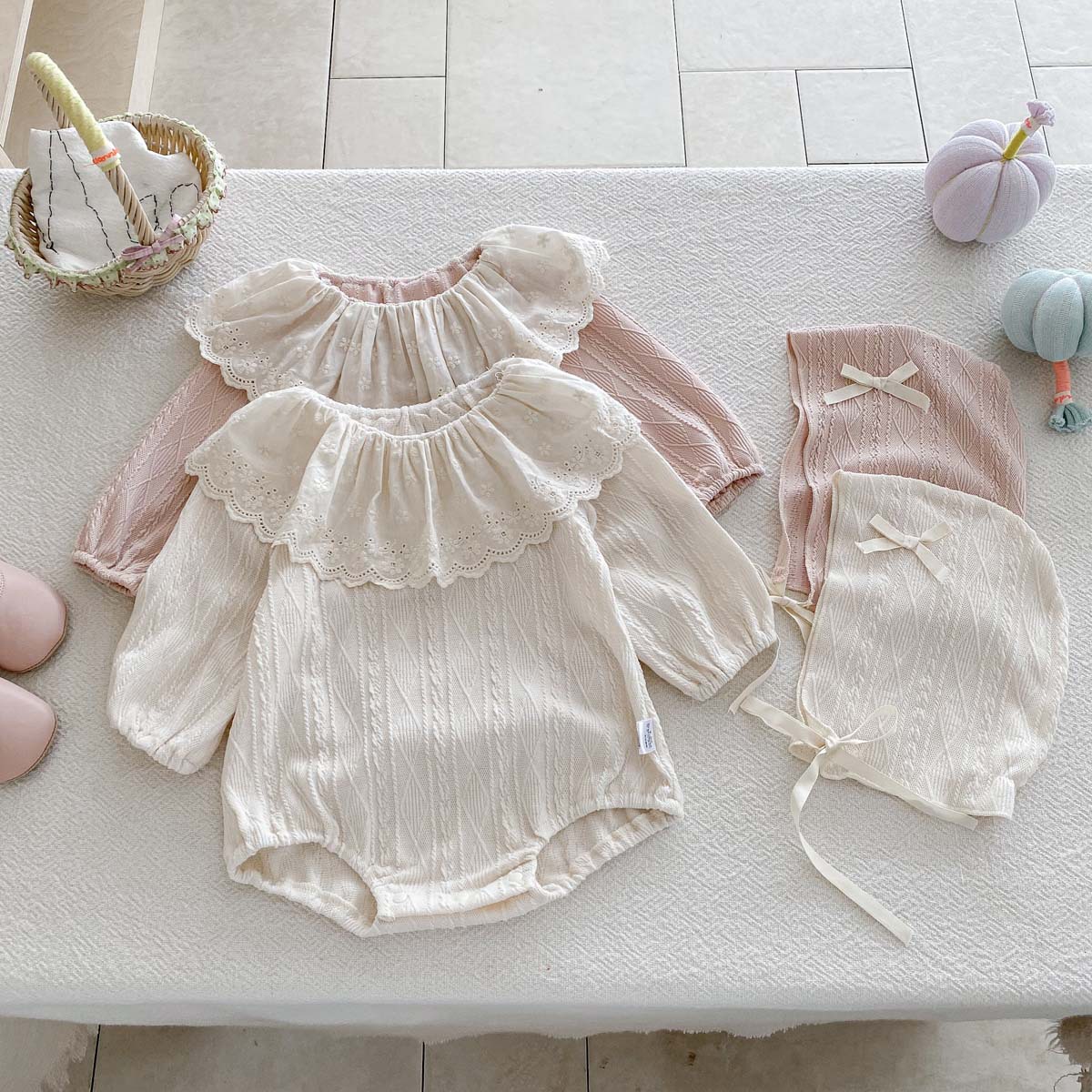 【66-90】フード付き ロンパース ベビー 可愛い 肌触り良い - 画像 (3)
