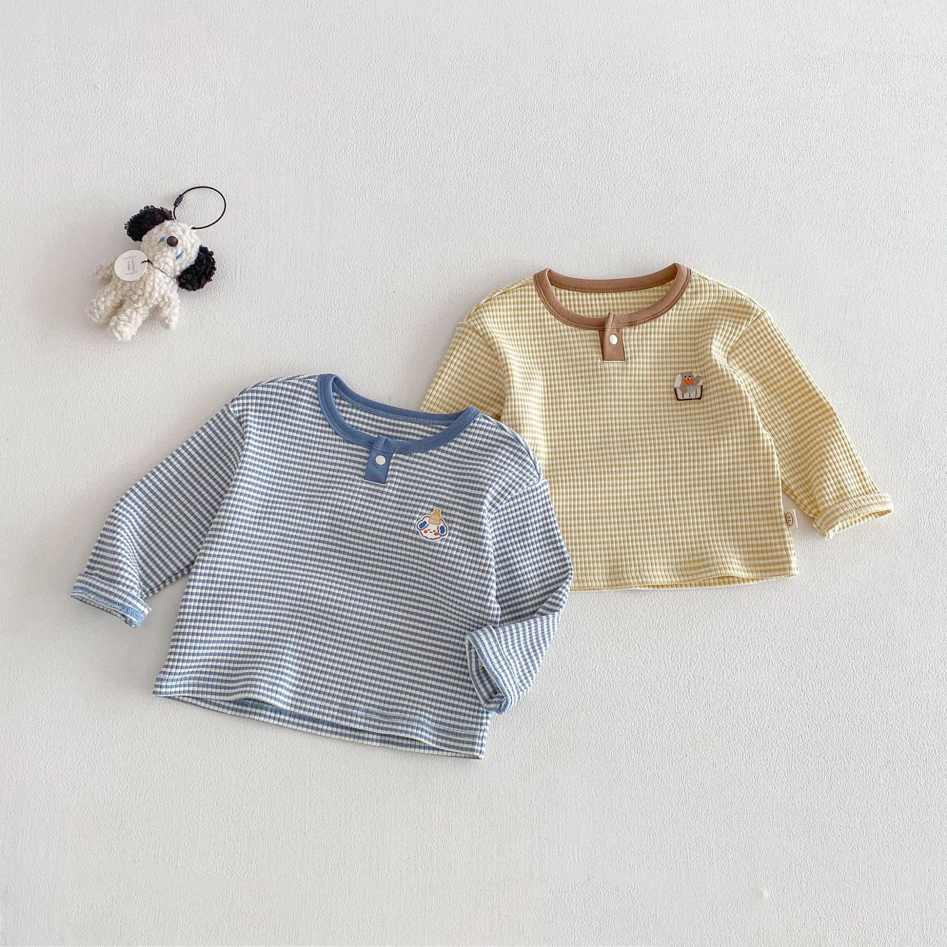 【73-110】 ボーダー柄 通気性抜群 長袖 Tシャツ - 画像 (3)