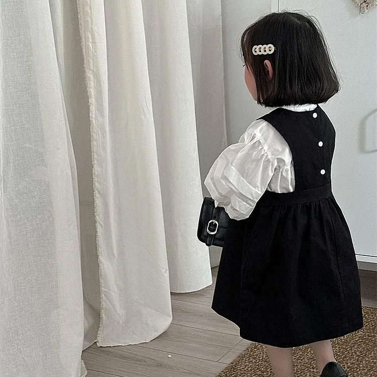 【80-130】 フォーマル リボン ノースリーブ ワンピース - 画像 (4)
