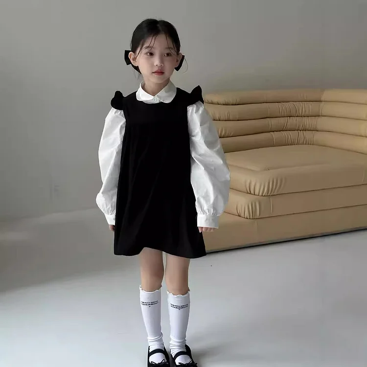 【90-140】ワンピース & シャツ 2点 セットフォーマル 肩フリル - 画像 (4)