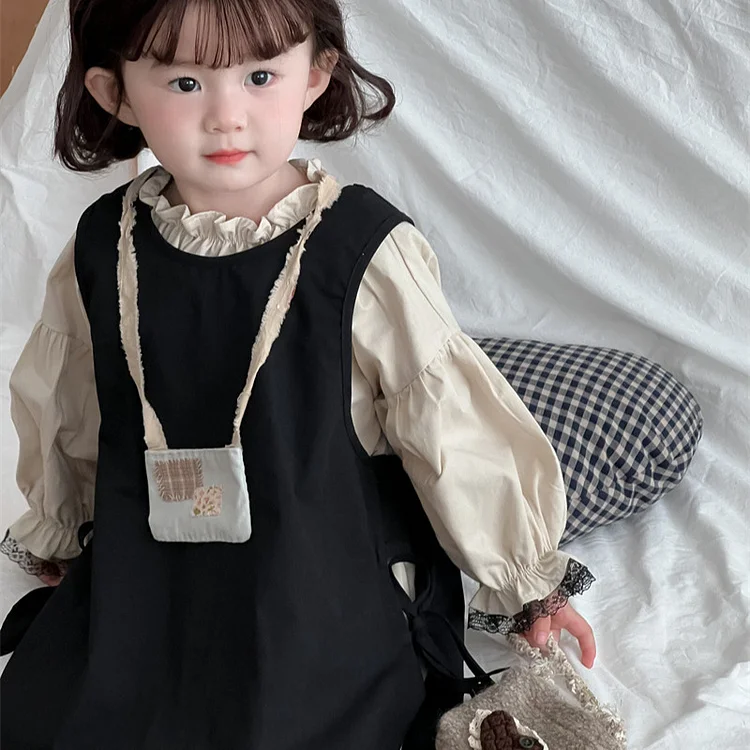 【80-130】ワンピース&シャツ 2点セットフォーマル フリルレース - 画像 (5)