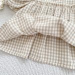 【66-100】ブラウス＆ブルマ パフスリーブ チェック シンプル ベビー服 - 画像 (17)