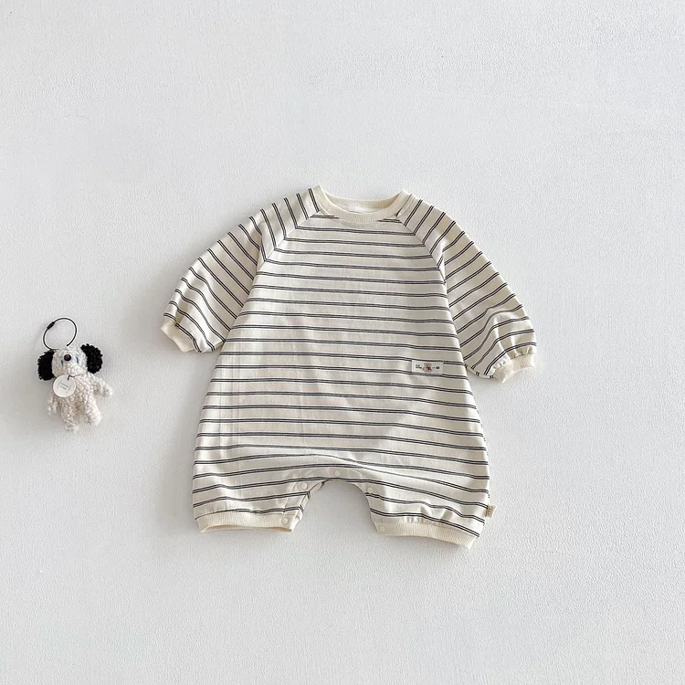 【66-90】ロンパース オールインワン ボーダー ベビー服 - 画像 (6)
