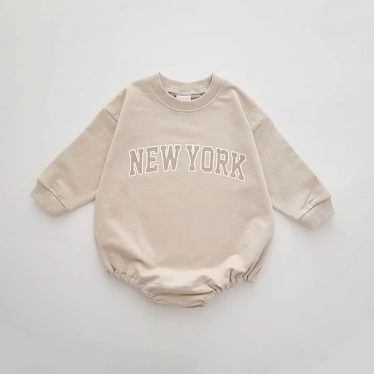 【59-90】ロンパース 英字プリント シンプル 定番 ベビー服 - 画像 (5)