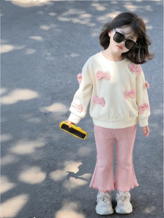 【66-100】セットアップ ベビー 女の子 リボン付き 可愛い - 画像 (8)
