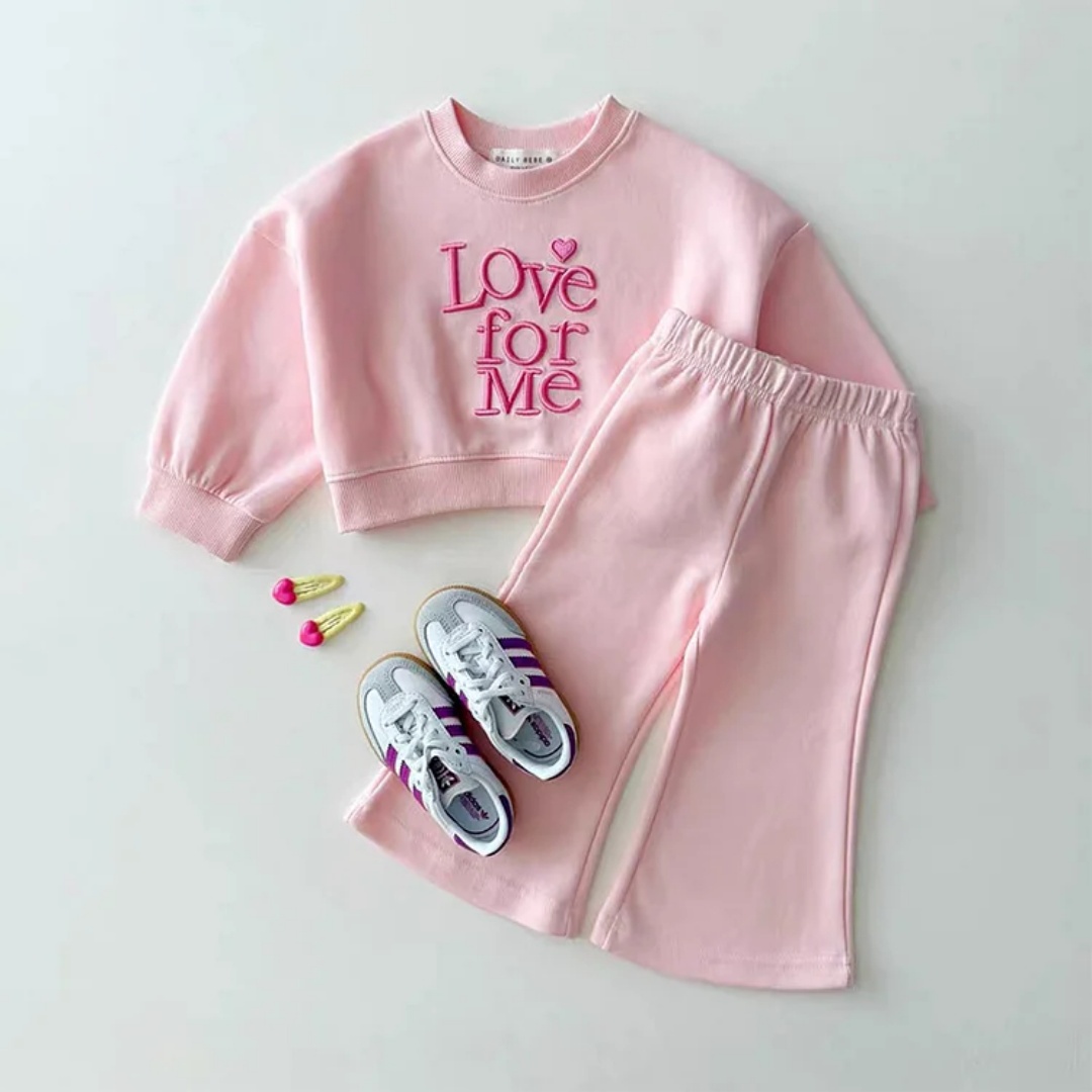 【73-120】ベビー 女の子 英字刺繍 セットアップ 可愛い - 画像 (4)