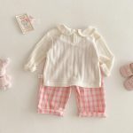 【73-120】トップスorボトムス 可愛い クマハート 女の子 - 画像 (6)