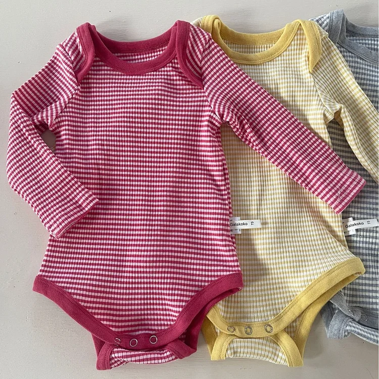 【73-90】ロンパース ボーダー 可愛い おしゃれ 肌に優しい ベビー服 - 画像 (6)