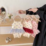 【66-90】ロンパース 蝶結び ハート 可愛い 女の子 - 画像 (7)