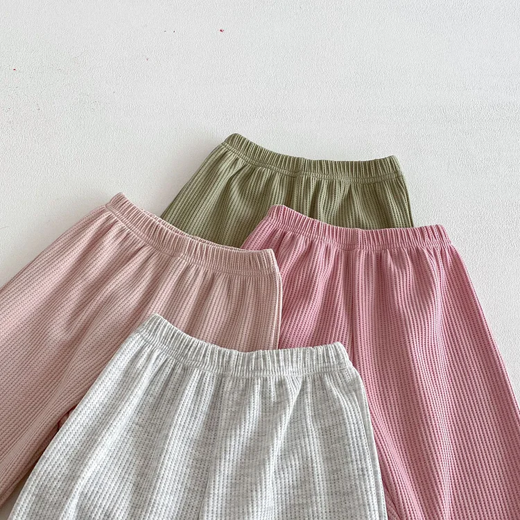 【80-130】セットアップ 英字刺繡 ワッフル シンプル 子供服 - 画像 (19)