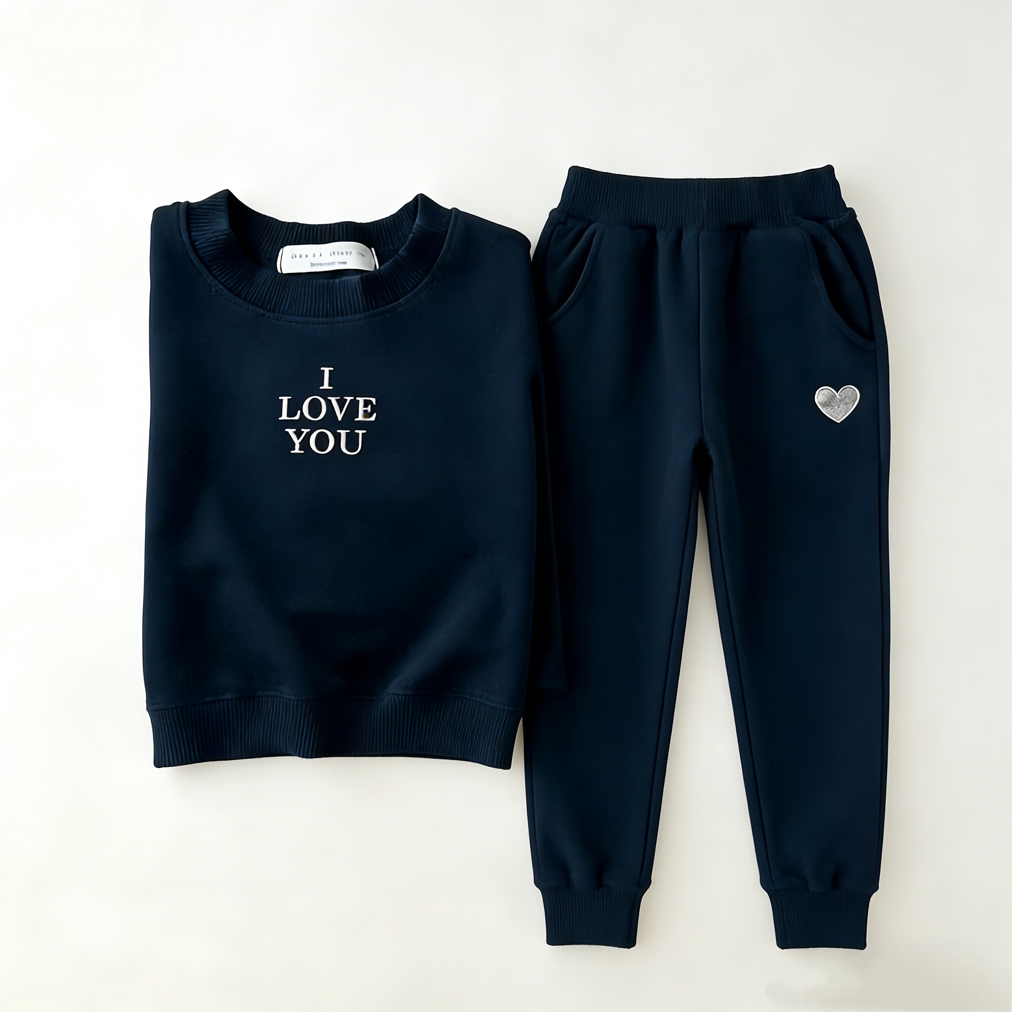 【80-120】シンプル トレーナー+パンツ セットアップ - 画像 (8)