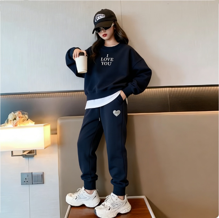 【80-120】シンプル トレーナー+パンツ セットアップ - 画像 (5)
