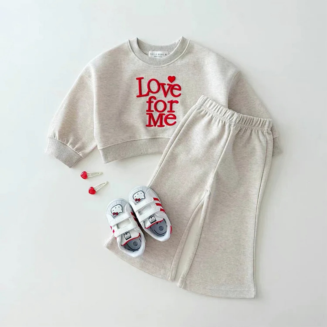 【73-120】ベビー 女の子 英字刺繍 セットアップ 可愛い - 画像 (3)