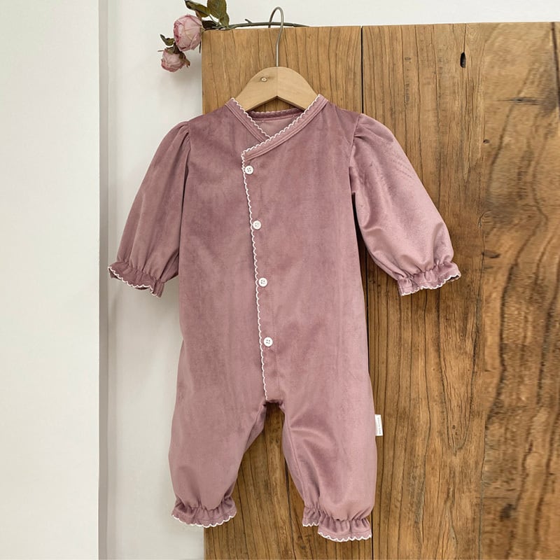【66-90】ロンパース&帽子 セット 無地 肌に優しい ベビー服 - 画像 (9)