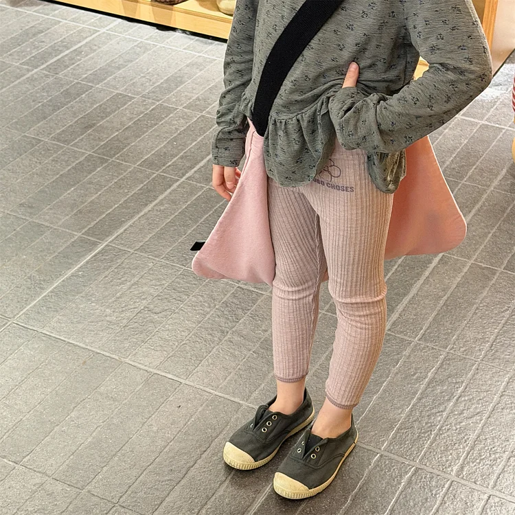 【80-130】レギンス フラワリブ シンプル 履きやすい 女の子 ボトムス - 画像 (14)
