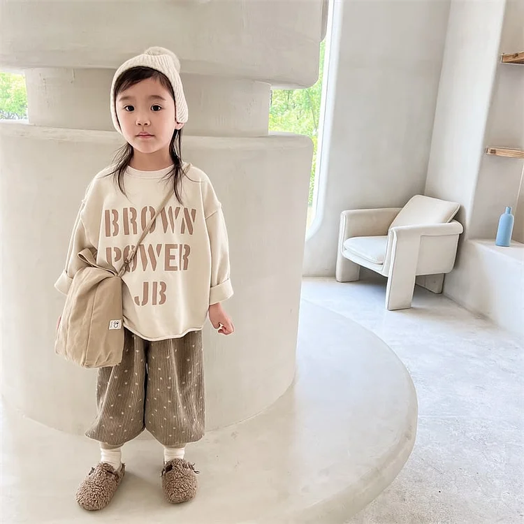 【73-120】カジュアルパンツ 韓国風 ドットコーデュロイ ボトムス - 画像 (7)
