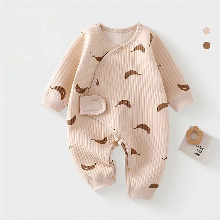 【52-80】オールインワン バナナ柄 肌触り良い おしゃれ ベビー服 - 画像 (6)