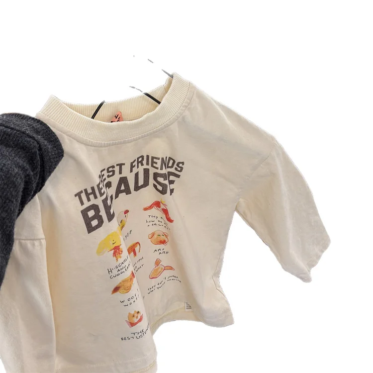 【80-130】Tシャツ 長袖 英字プリント 可愛い 女の子 おしゃれ - 画像 (12)