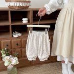 【73-110】パンツ フラワー柄 履きやすい おしゃれ 女の子 ボトムス - 画像 (7)
