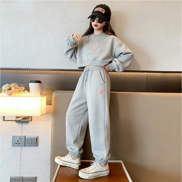 【80-120】シンプル トレーナー+パンツ セットアップ - 画像 (6)