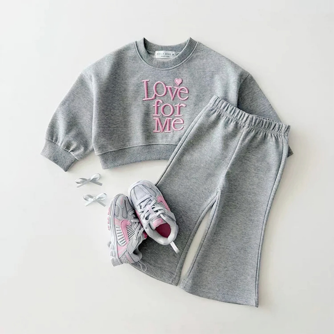 【73-120】ベビー 女の子 英字刺繍 セットアップ 可愛い - 画像 (5)