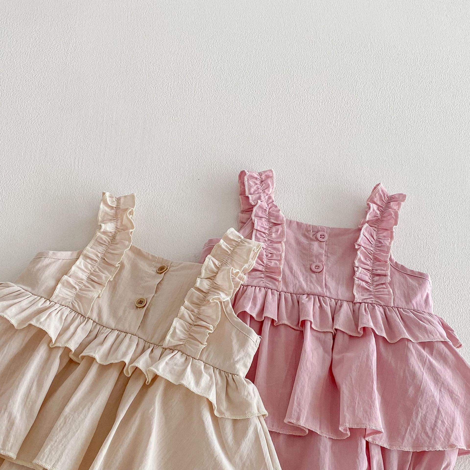 【66-90】ロンパース フリル キャミ おしゃれ ベビー服 - 画像 (7)