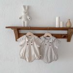 【66-90】ロンパース ストライプ 無地 シンプル ベビー服 - 画像 (11)