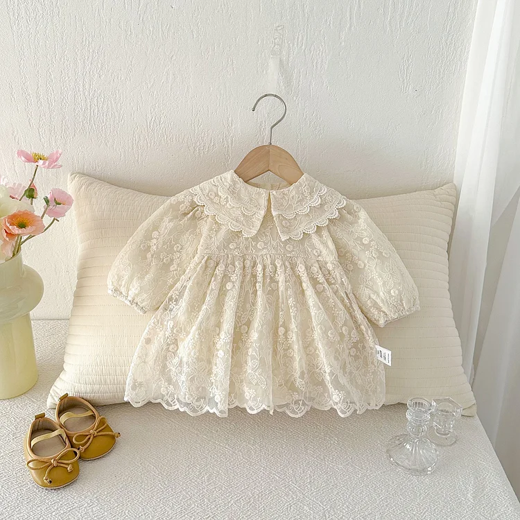 【66-90】ロンパース レース風 肌触り良い おしゃれ ベビー服 - 画像 (4)