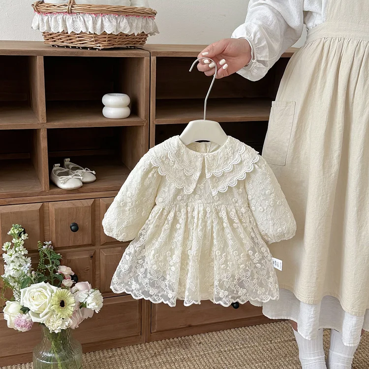 【66-90】ロンパース レース風 肌触り良い おしゃれ ベビー服 - 画像 (5)