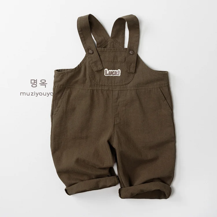 【80-130】サロペット レトロ 英字 カジュアル 履きやすい ボトムス - 画像 (8)