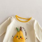 【66-90】ロンパース 可愛い 梨柄 ベビー服 - 画像 (7)