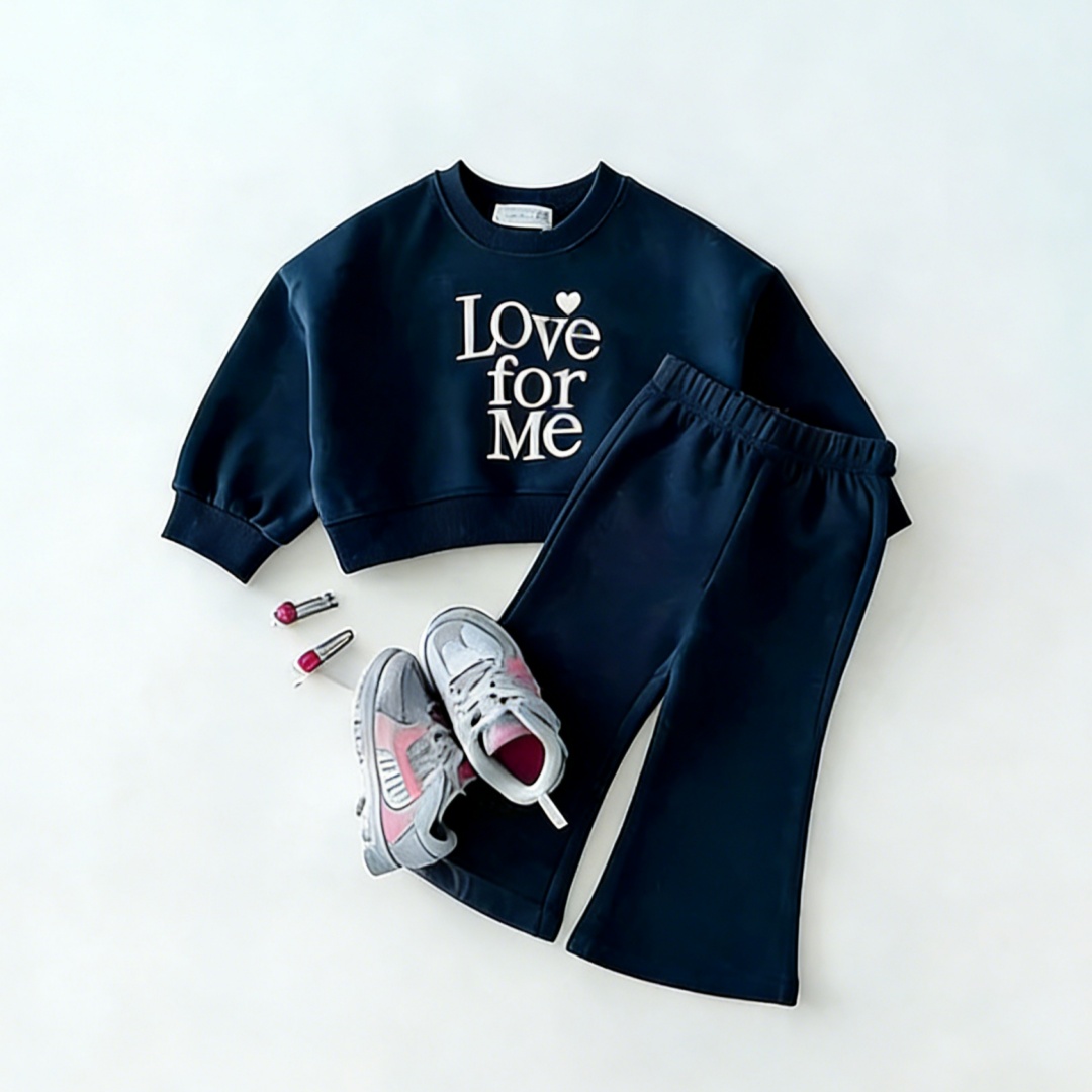【73-120】ベビー 女の子 英字刺繍 セットアップ 可愛い - 画像 (6)