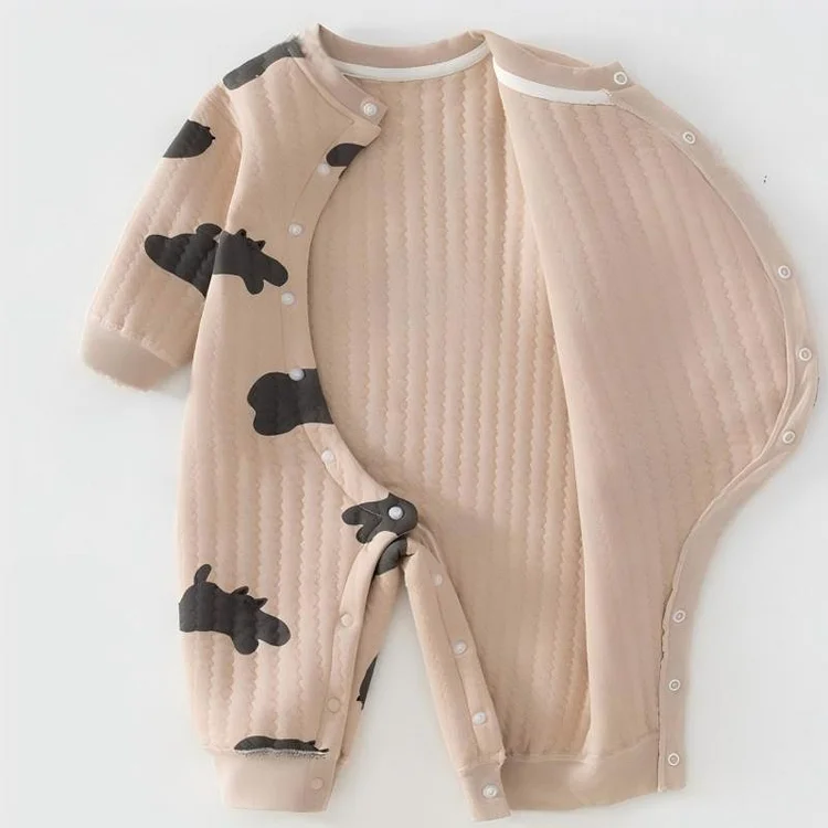 【66-90】ロンパース 厚手 カートゥーン 肌触り良い ベビー服 - 画像 (3)