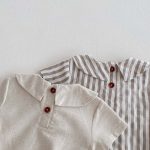 【66-90】ロンパース ストライプ 無地 シンプル ベビー服 - 画像 (16)