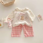 【73-120】トップスorボトムス 可愛い クマハート 女の子 - 画像 (12)