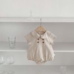 【66-90】ロンパース ストライプ 無地 シンプル ベビー服 - 画像 (10)