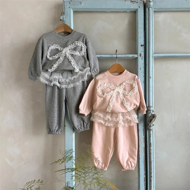 【73-100】トップス or パンツ or セットアップ リボン ルーズ 着心地良い - 画像 (3)